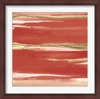 Framed Gilded Red I