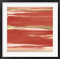 Framed Gilded Red I