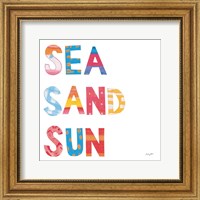 Framed Sea Sand Sun IV
