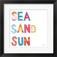 Framed Sea Sand Sun IV