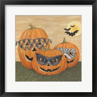 Framed 'Funny Pumpkins' border=