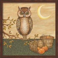 Framed Halloween Owl