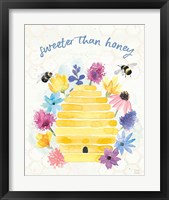 Framed 'Bee Harmony V' border=
