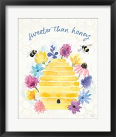 Framed 'Bee Harmony V' border=