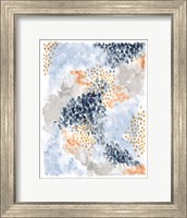 Framed Spring Blooms II Navy