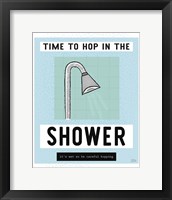 Shower Hopping Framed Print