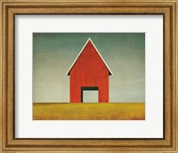 Framed Red Barn Summer