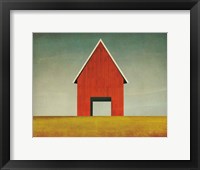 Framed Red Barn Summer