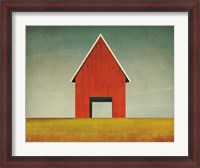 Framed Red Barn Summer