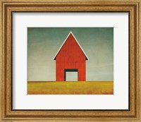 Framed Red Barn Summer