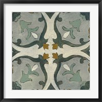 Old World Tile III Framed Print