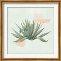 Framed Desert Color Succulent I Mint