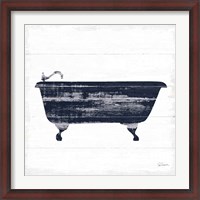 Framed Shiplap Bath I Navy