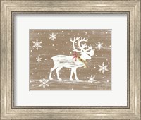 Framed Snowy Reindeer