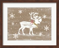 Framed Snowy Reindeer