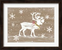 Framed Snowy Reindeer