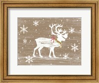 Framed Snowy Reindeer