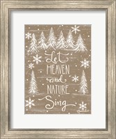 Framed Let Heaven and Nature Sing