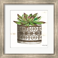 Framed Mud Cloth Vase VI