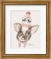 Framed Cozy Pig