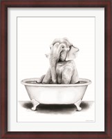 Framed Elephant in Tub