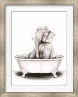 Framed Elephant in Tub
