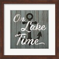 Framed 'On Lake Time' border=