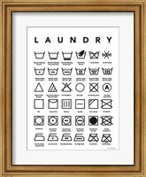 Framed Laundry Symbols