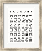 Framed Laundry Symbols