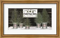 Framed Galvanized Pots Christmas Trees II