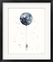 Moon Balloon Framed Print