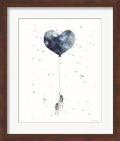 Framed 'Heart on Balloon' border=