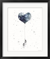 Heart on Balloon Framed Print