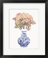 Framed Blue and White Vase 4