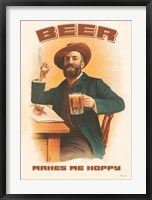 Framed Beer Makes Me Hoppy