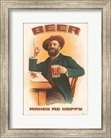 Framed Beer Makes Me Hoppy