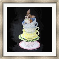 Framed Chihuahua Teacups
