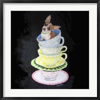 Framed Chihuahua Teacups