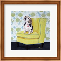 Framed 'Beagle on Yellow' border=