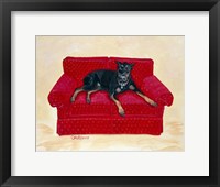 Framed Dobie on Red