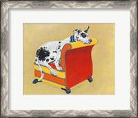 Framed Great Dane on Orange