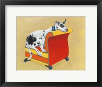 Framed Great Dane on Orange