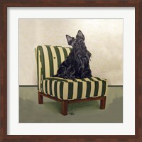 Framed Scottie on Stripes