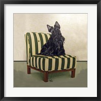 Framed Scottie on Stripes