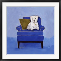 Framed Westie on Blue