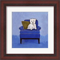 Framed Westie on Blue