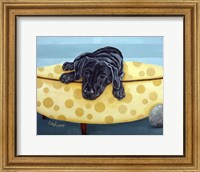 Framed Lab on Yellow