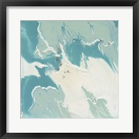 Marbled Aqua I Framed Print