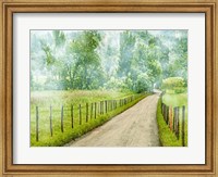 Framed Country Road Photo II
