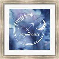 Framed Watercolor Astrology IX